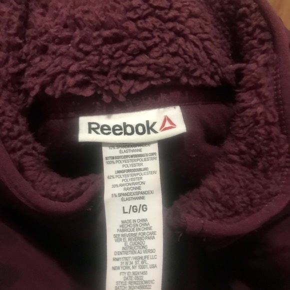 Womens Large Reebok Light Fleece Jacket Coat - Picture 2 of 4